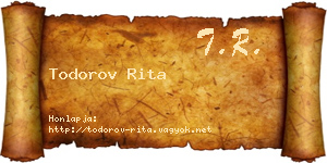 Todorov Rita névjegykártya